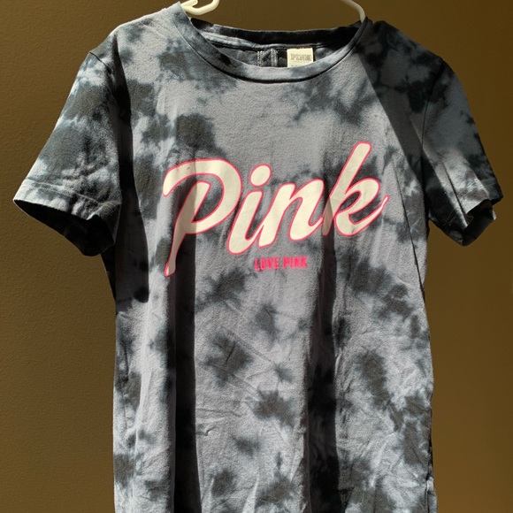 PINK Slit Back Tye-Dye T Shirt - Picture 1 of 2